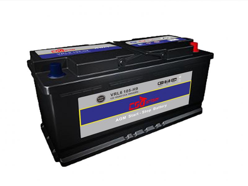 CSBattery VRL6 105-H9 Start-Stop AGM Car Battery--Ada