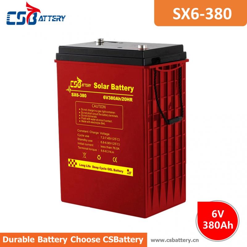 SX6-380 6V 380Ah Deep Cycle GEL Battery supplier