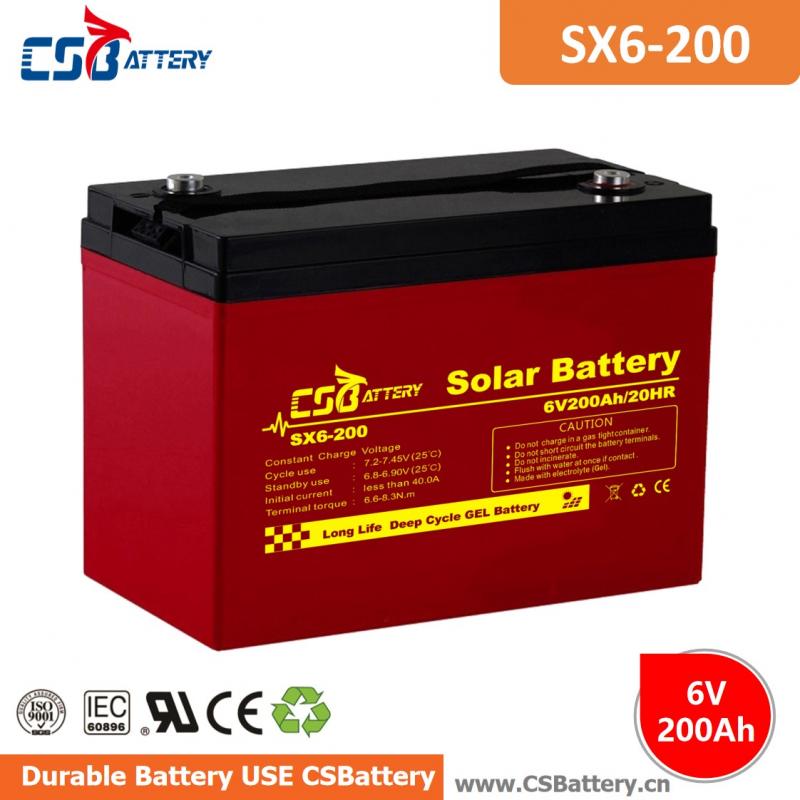 SX6-200 6V 200Ah Deep Cycle GEL Battery-Ada