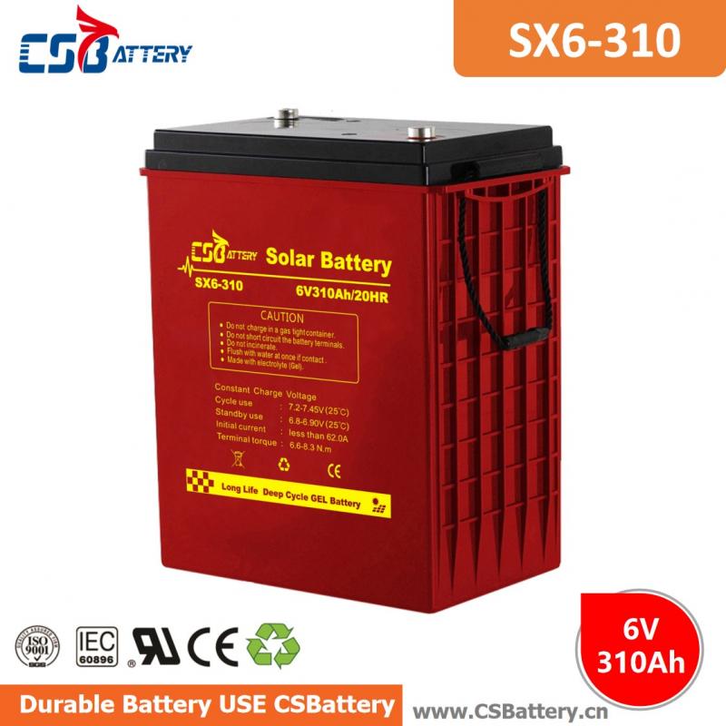 SX6-310 6v 310Ah Deep Cycle GEL Battery-Ada