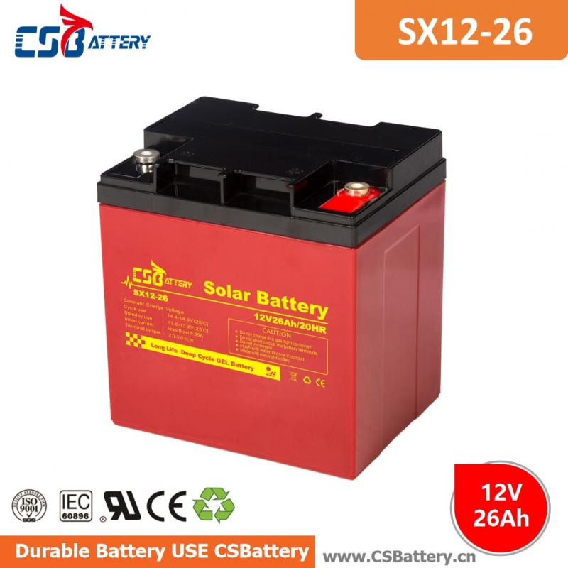 SX12-26 12V 26Ah Deep Cycle GEL Battery-Ada